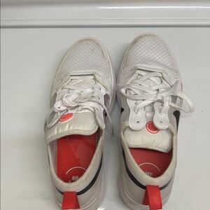 Nike White and Red Athletic Shoes